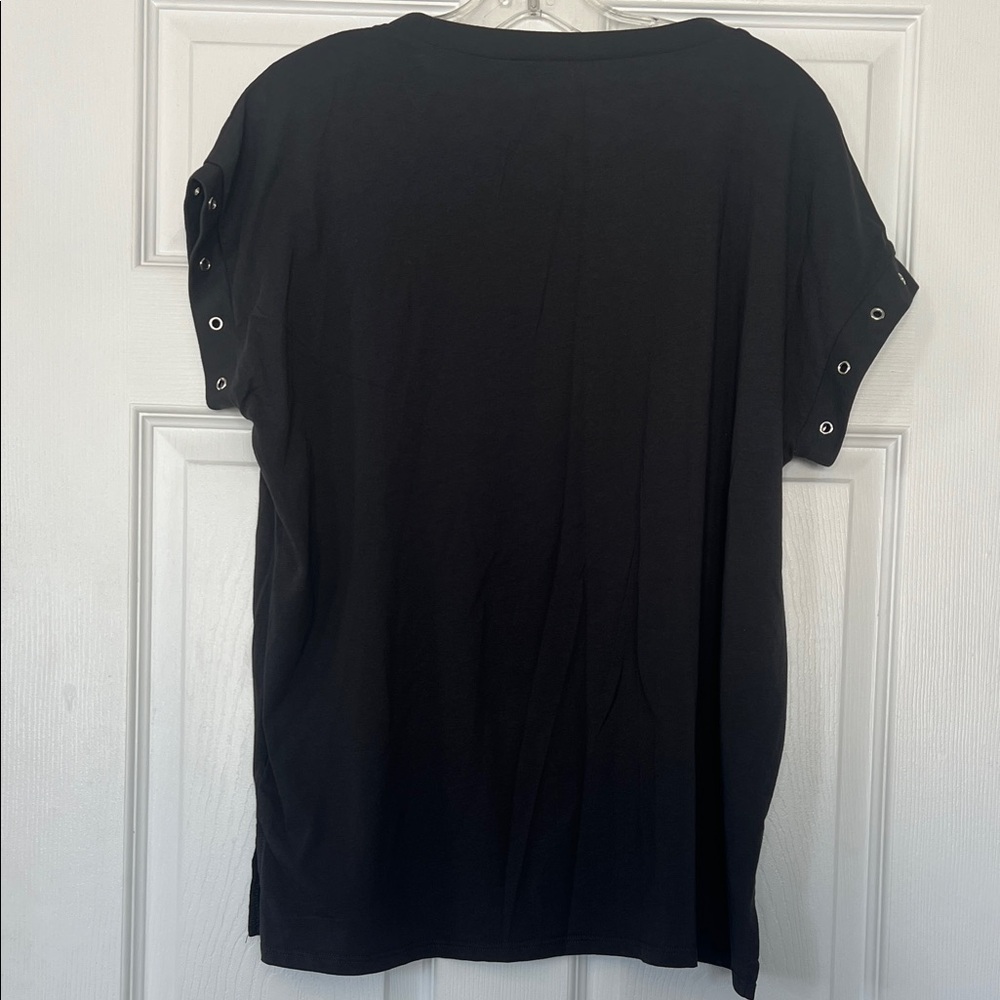 Torrid Black Tee with Red Dancing Skeletons - Picture 5 of 6